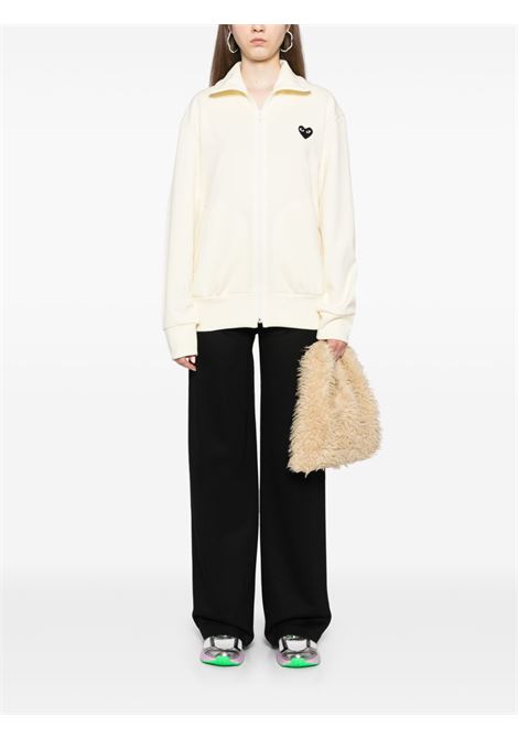 zipped sweatshirt unisex ivory COMME DES GARÇONS PLAY | AX-T256-0513